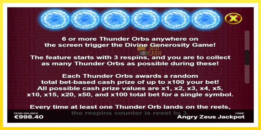 படம் 6 விளையாட்டு இயந்திரம் Angry Zeus Jackpot