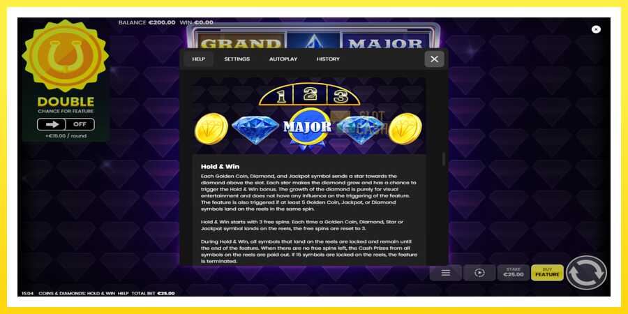 படம் 6 விளையாட்டு இயந்திரம் Coins & Diamonds: Hold and Win