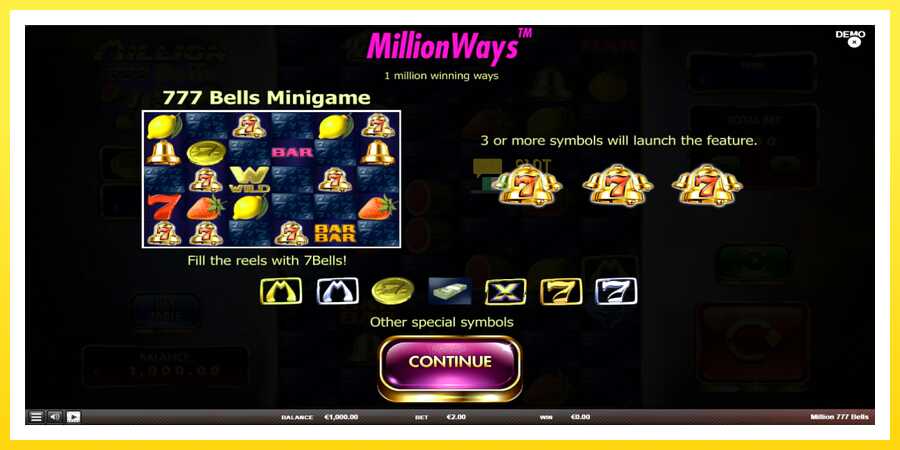 படம் 1 விளையாட்டு இயந்திரம் Million 777 Bells