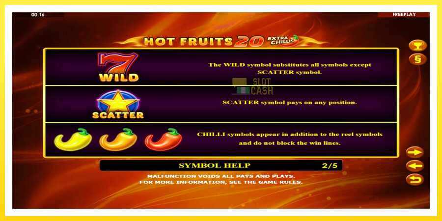 படம் 5 விளையாட்டு இயந்திரம் Hot Fruits 20 Extra Chillis