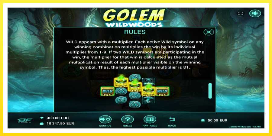 படம் 5 விளையாட்டு இயந்திரம் Golem Wildwoods