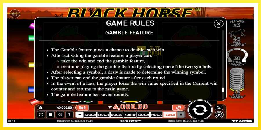 படம் 5 விளையாட்டு இயந்திரம் Black Horse