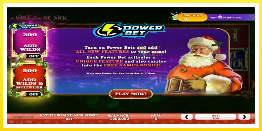 படம் 1 விளையாட்டு இயந்திரம் A Visit From St. Nick Power Bet