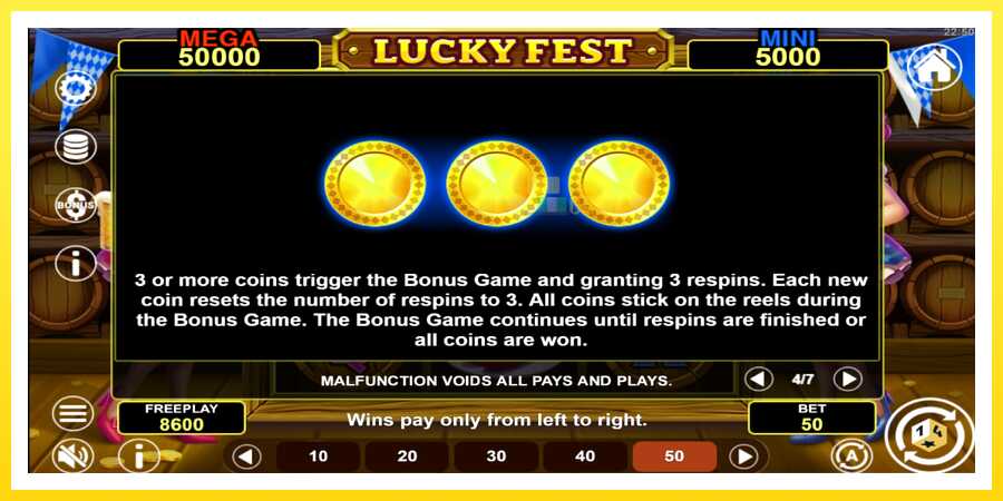 படம் 7 விளையாட்டு இயந்திரம் Lucky Fest Hold & Win