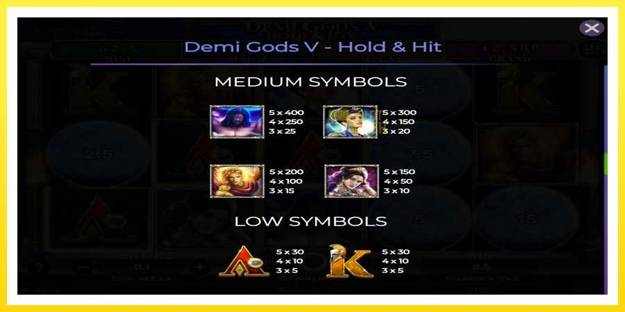 படம் 6 விளையாட்டு இயந்திரம் Demi Gods V Hold & Hit