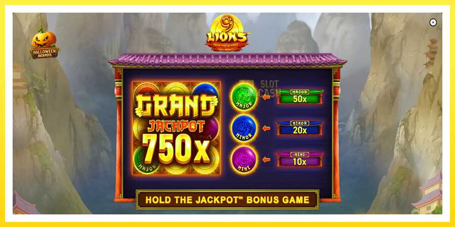 படம் 1 விளையாட்டு இயந்திரம் 9 Lions Halloween Jackpots