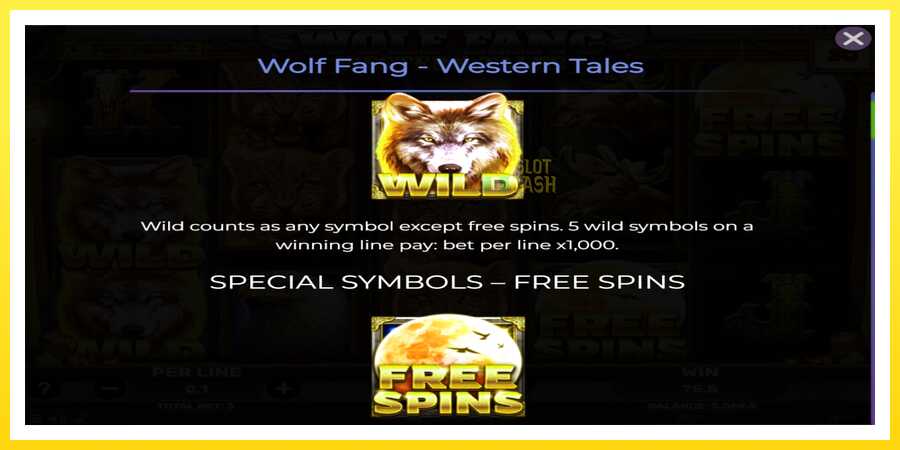 படம் 4 விளையாட்டு இயந்திரம் Wolf Fang - Western Tales