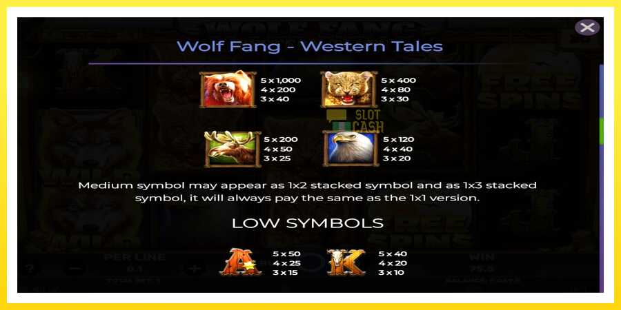 படம் 5 விளையாட்டு இயந்திரம் Wolf Fang - Western Tales