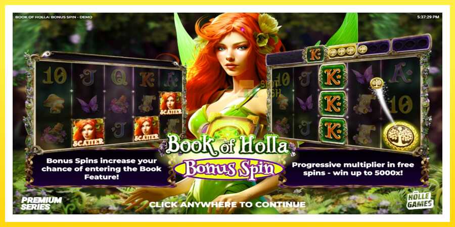 படம் 1 விளையாட்டு இயந்திரம் Book of Holla: Bonus Spin