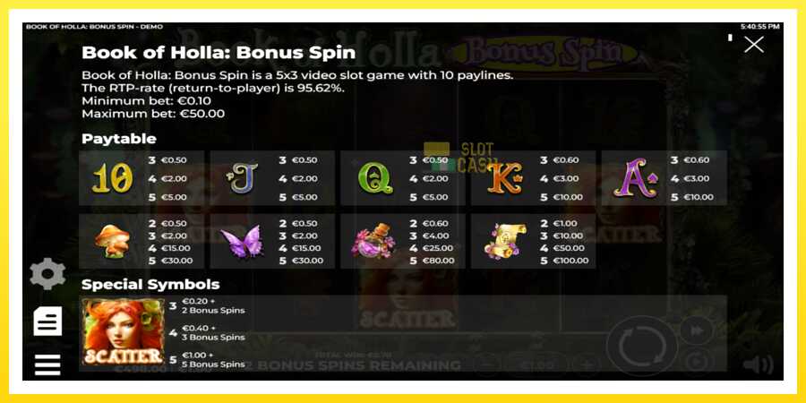 படம் 4 விளையாட்டு இயந்திரம் Book of Holla: Bonus Spin