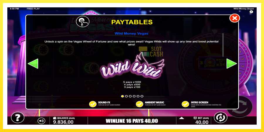 படம் 5 விளையாட்டு இயந்திரம் Wild Money Vegas