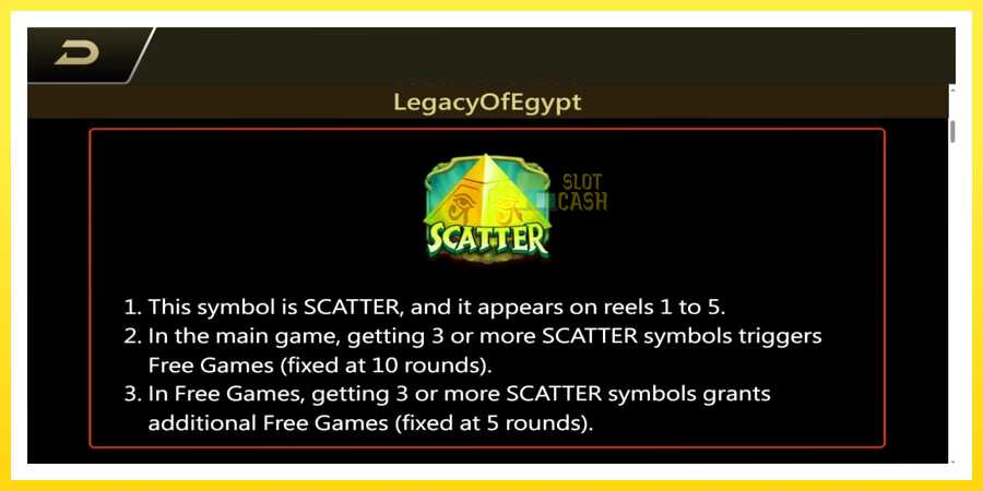 படம் 4 விளையாட்டு இயந்திரம் Legacy of Egypt