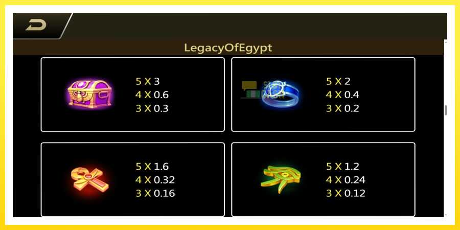 படம் 6 விளையாட்டு இயந்திரம் Legacy of Egypt