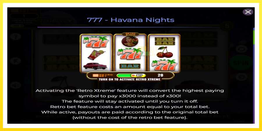 படம் 4 விளையாட்டு இயந்திரம் 777 - Havana Nights