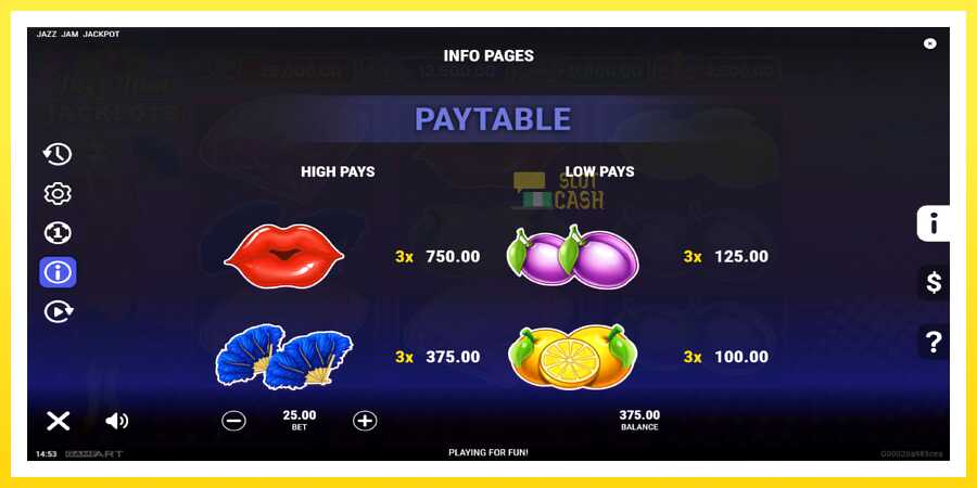 படம் 6 விளையாட்டு இயந்திரம் Jazz Jam Jackpots