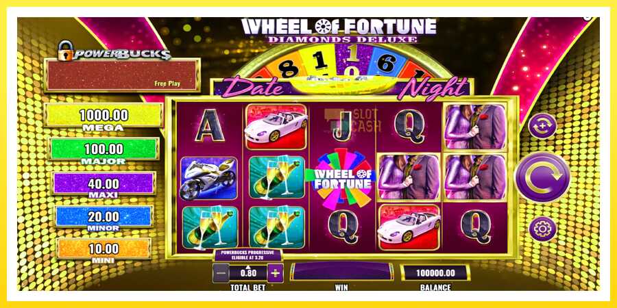 படம் 2 விளையாட்டு இயந்திரம் PowerBucks Wheel of Fortune Diamonds Deluxe Date Night