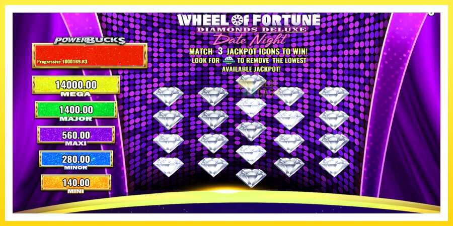 படம் 4 விளையாட்டு இயந்திரம் PowerBucks Wheel of Fortune Diamonds Deluxe Date Night