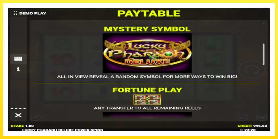 படம் 5 விளையாட்டு இயந்திரம் Lucky Pharaoh Deluxe Fortune Play