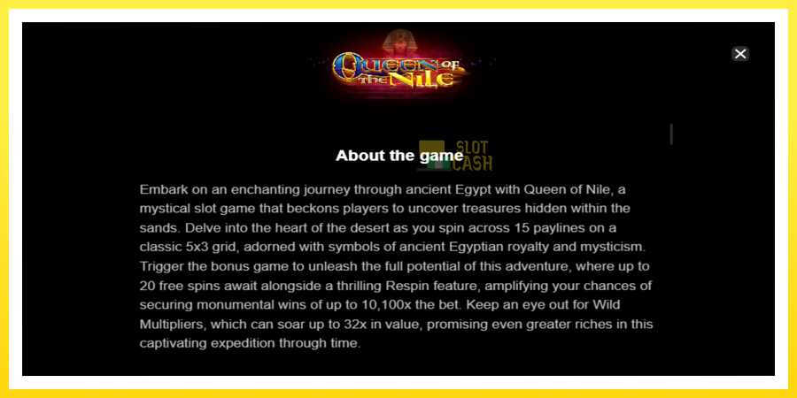 படம் 4 விளையாட்டு இயந்திரம் Queen of the Nile