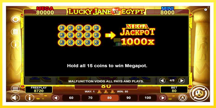 படம் 7 விளையாட்டு இயந்திரம் Lucky Jane in Egypt Hold & Win