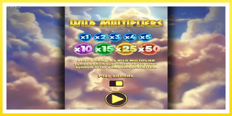 படம் 1 விளையாட்டு இயந்திரம் Zeus Divine Multipliers