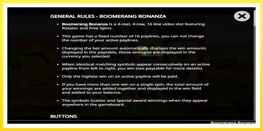 படம் 5 விளையாட்டு இயந்திரம் Boomerang Bonanza