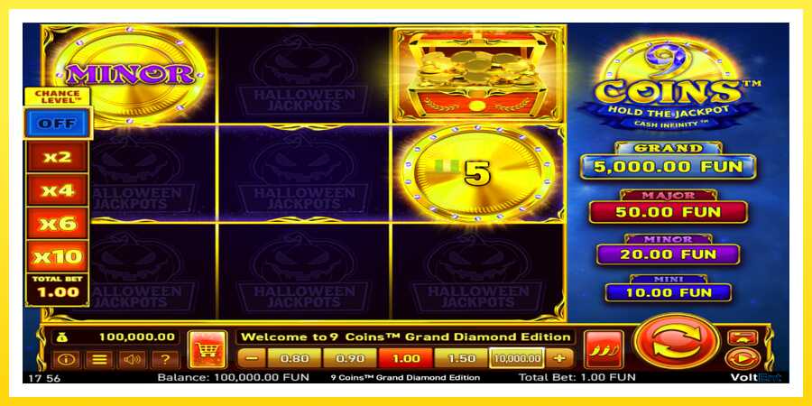 படம் 2 விளையாட்டு இயந்திரம் 9 Coins Grand Diamond Edition Halloween Jackpots