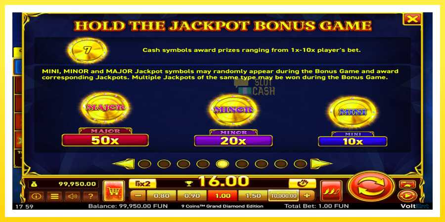 படம் 5 விளையாட்டு இயந்திரம் 9 Coins Grand Diamond Edition Halloween Jackpots