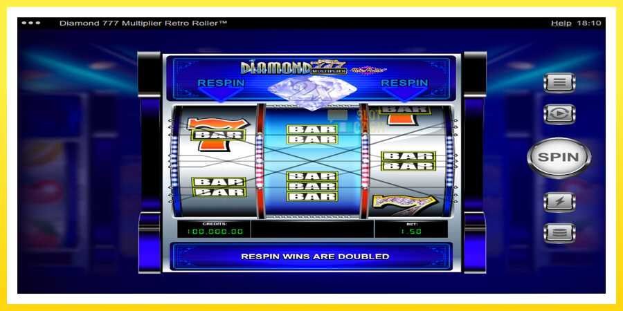 படம் 2 விளையாட்டு இயந்திரம் Diamond 777 Multiplier Retro Roller