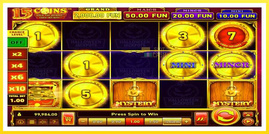 படம் 2 விளையாட்டு இயந்திரம் 15 Coins Grand Gold Edition Halloween Jackpot