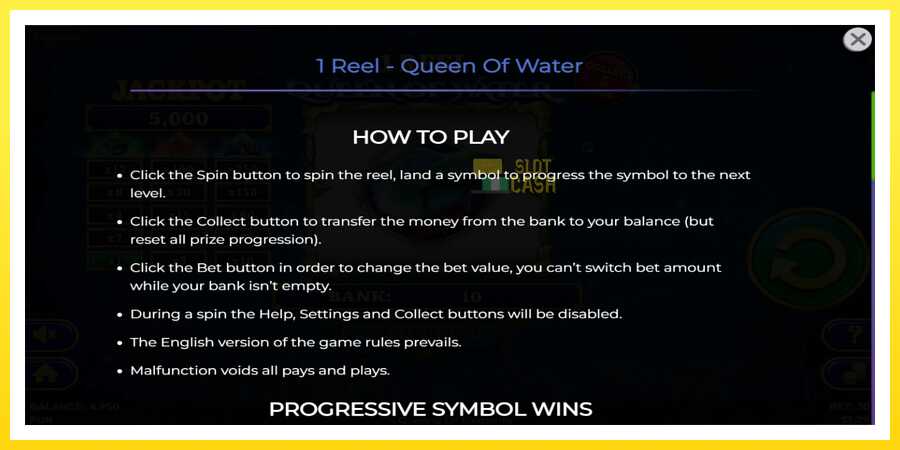 படம் 5 விளையாட்டு இயந்திரம் 1 Reel Queen of Water