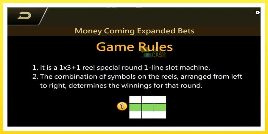 படம் 7 விளையாட்டு இயந்திரம் Money Coming 2 – Expanded Bets