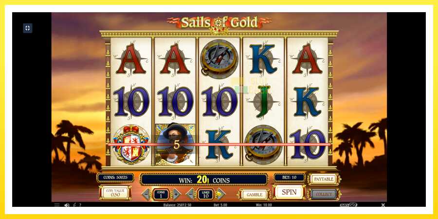 படம் 8 விளையாட்டு இயந்திரம் Sails of Gold