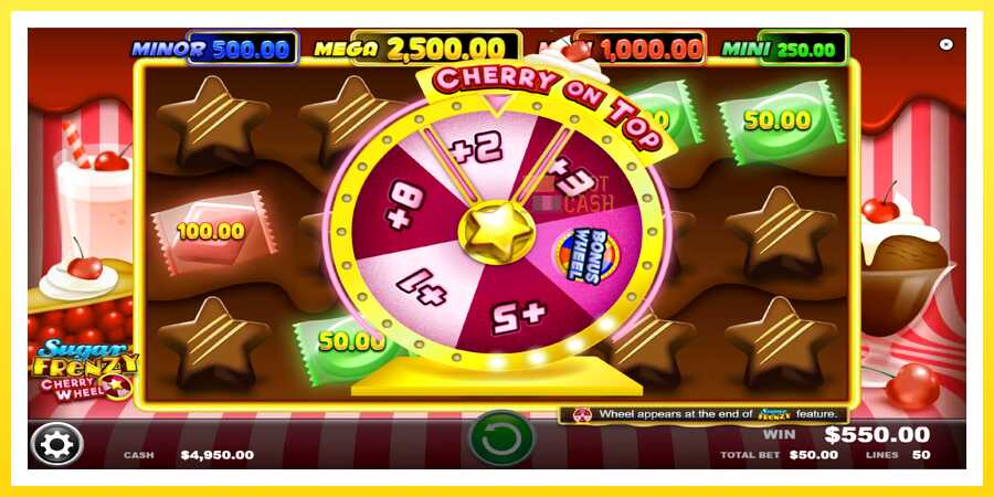 படம் 4 விளையாட்டு இயந்திரம் Sugar Frenzy Cherry Wheel