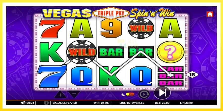 படம் 2 விளையாட்டு இயந்திரம் Vegas Triple Pay Spin n Win