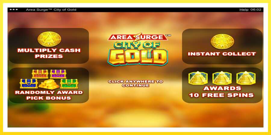 படம் 1 விளையாட்டு இயந்திரம் Area Surge City of Gold