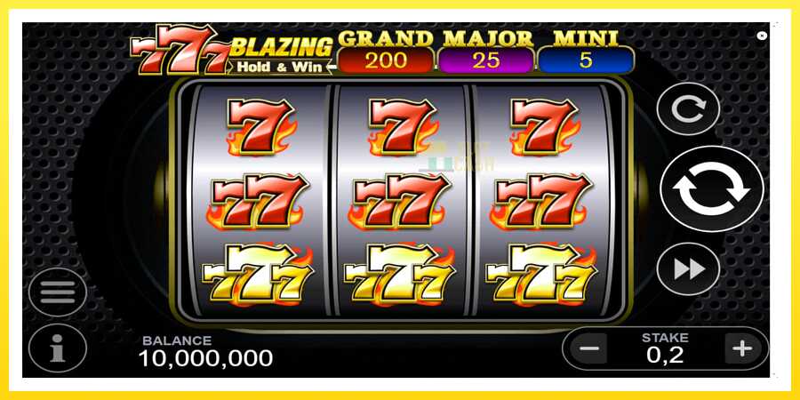 படம் 1 விளையாட்டு இயந்திரம் 777 Blazing Hold & Win