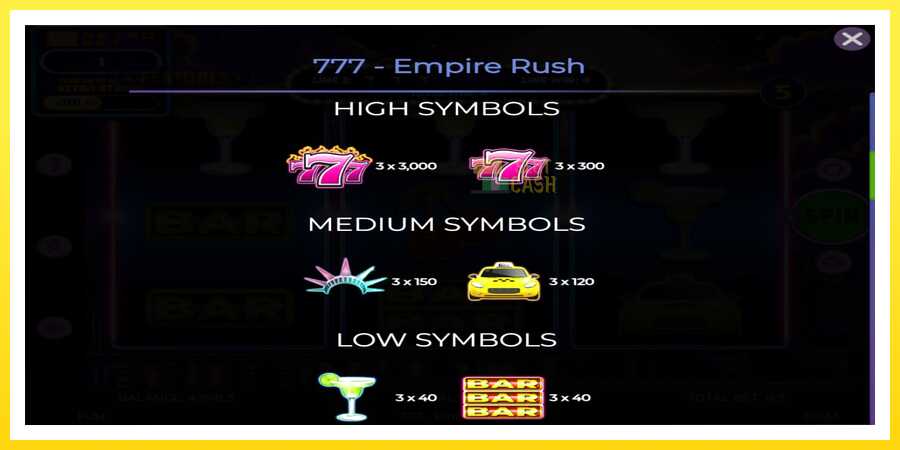 படம் 5 விளையாட்டு இயந்திரம் 777 Empire Rush