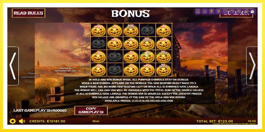 படம் 7 விளையாட்டு இயந்திரம் Haunted Haystacks - Spooky Hold and Win