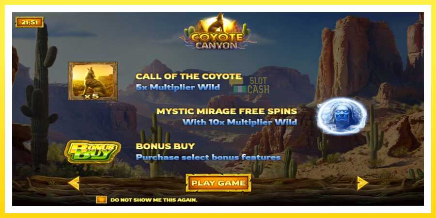 படம் 1 விளையாட்டு இயந்திரம் Coyote Canyon