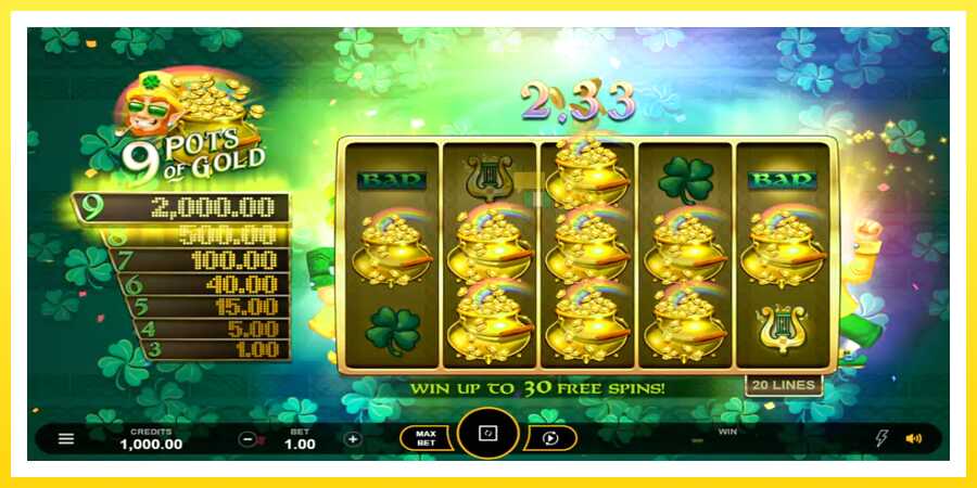 படம் 5 விளையாட்டு இயந்திரம் 9 Pots of Gold Land & Win