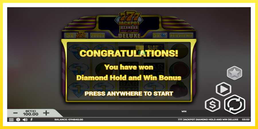 படம் 4 விளையாட்டு இயந்திரம் 777 Jackpot Diamond Hold and Win Deluxe