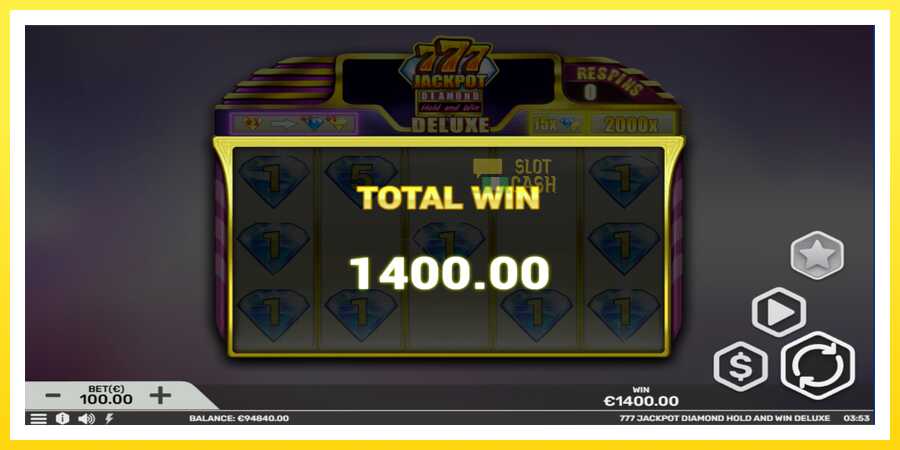 படம் 5 விளையாட்டு இயந்திரம் 777 Jackpot Diamond Hold and Win Deluxe