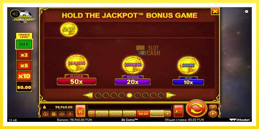 படம் 7 விளையாட்டு இயந்திரம் 36 Coins Score The Jackpot