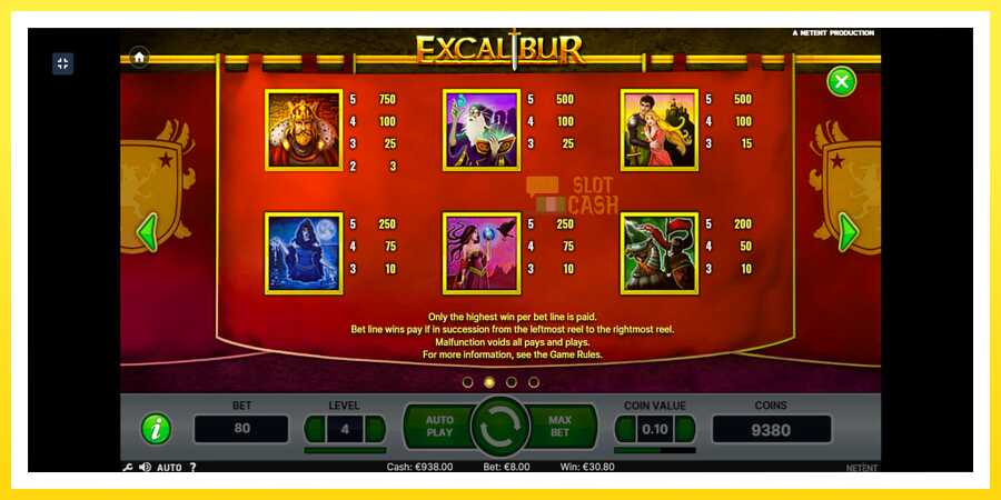 படம் 7 விளையாட்டு இயந்திரம் Excalibur