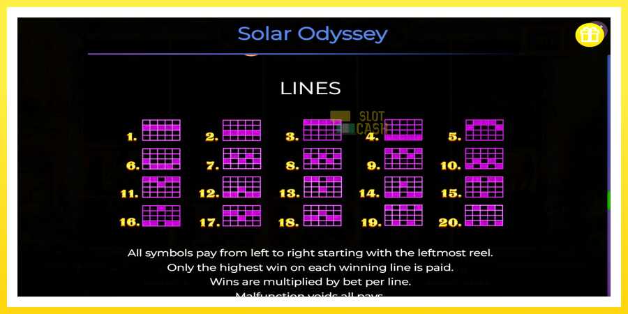 படம் 7 விளையாட்டு இயந்திரம் Solar Odyssey