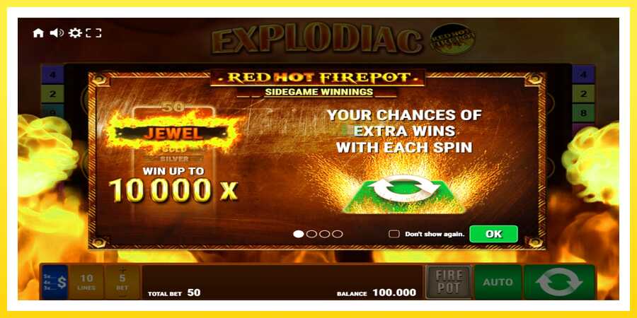 படம் 1 விளையாட்டு இயந்திரம் Explodiac Red Hot Firepot