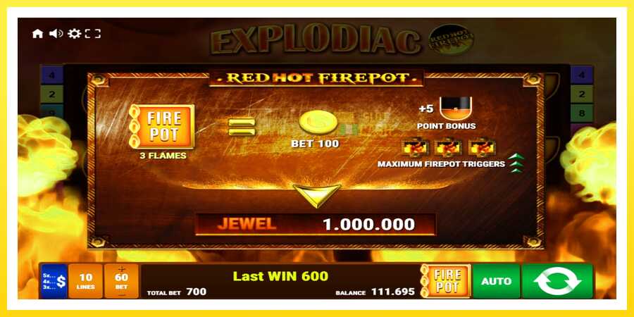 படம் 6 விளையாட்டு இயந்திரம் Explodiac Red Hot Firepot