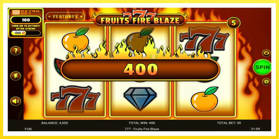 படம் 4 விளையாட்டு இயந்திரம் 777 - Fruits Fire Blaze