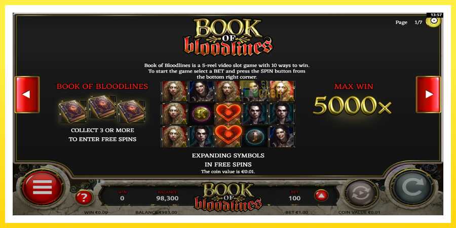 படம் 5 விளையாட்டு இயந்திரம் Book of Bloodlines